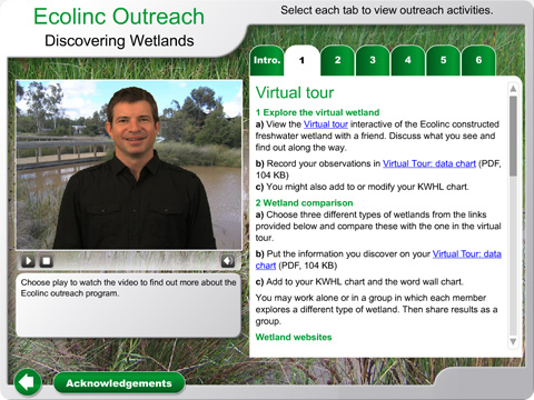 Discovering Wetlands: student navigator